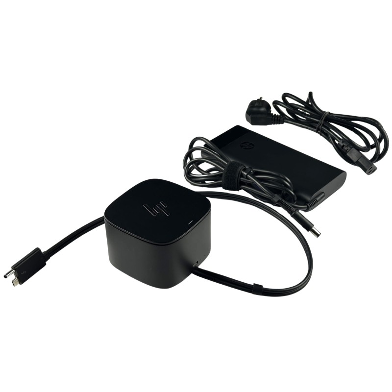 HP Thunderbolt 230W – potężna stacja dokująca z zasilaczem 230W. Jedno złącze, pełna łączność i zasilanie – idealna baza dla Twojej pracy.