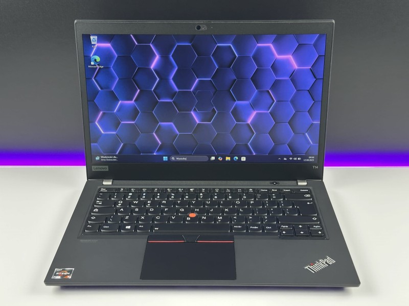 Lenovo ThinkPad T14 Gen 1 - Ryzen 5 4650U, 14". Biznesowy laptop z wydajnym procesorem AMD Ryzen PRO, idealny do pracy biurowej i mobilnej.
