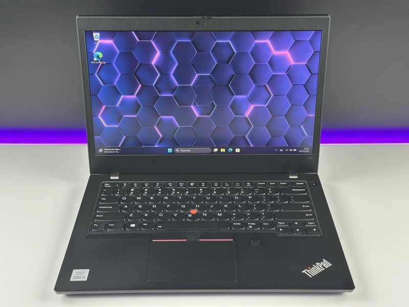 Lenovo ThinkPad L14 Gen 1 z i5-10210U i ekranem FHD – solidny laptop biznesowy z klawiaturą US (PL QWERTY), idealny do pracy biurowej i zdalnej.