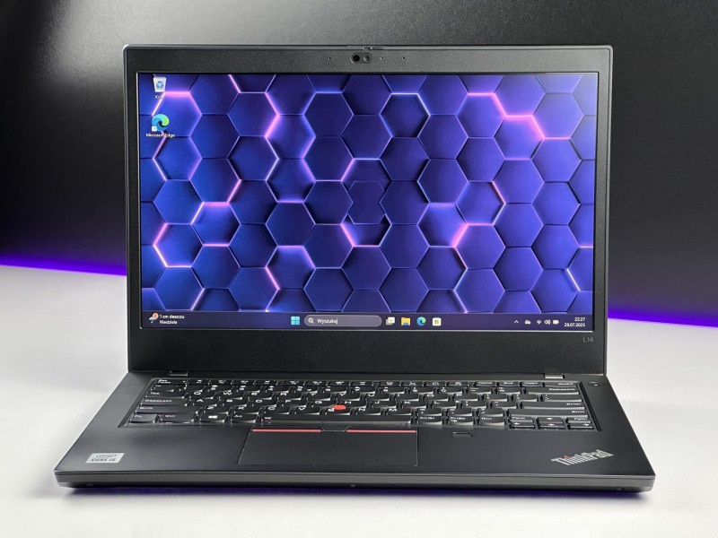 Lenovo ThinkPad L14 Gen 1 z i5-10210U i ekranem FHD – solidny laptop biznesowy z klawiaturą US (PL QWERTY), idealny do pracy biurowej i zdalnej.