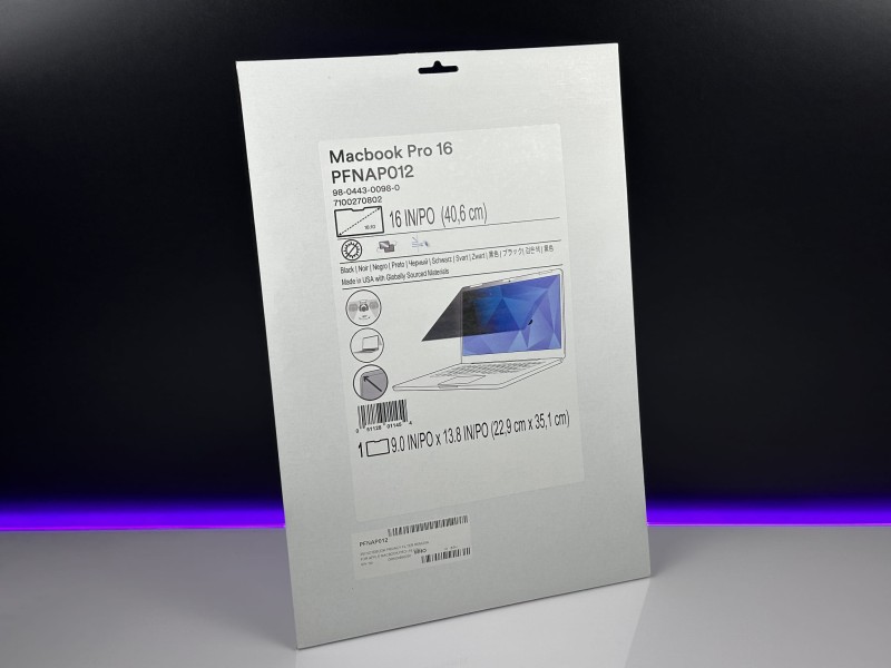 3M Privacy Filter PFNAP012 do MacBook Pro 16 – filtr prywatyzujący 3M, matowa powłoka, ochrona danych i ekranu. Idealny do pracy publicznej (1).JPG