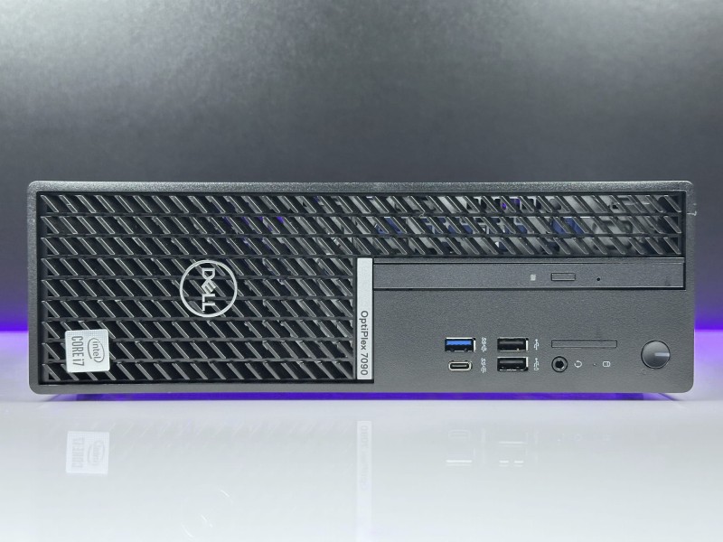 OptiPlex 7090 SFF z i7-10700, grafiką Intel UHD 630 i napędem DVD. Komputer stacjonarny do firm, systemów sprzedażowych, pracy biurowej.