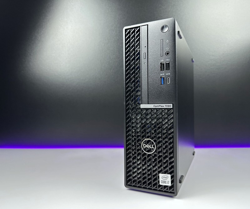 OptiPlex 7090 SFF z i7-10700, grafiką Intel UHD 630 i napędem DVD. Komputer stacjonarny do firm, systemów sprzedażowych, pracy biurowej.