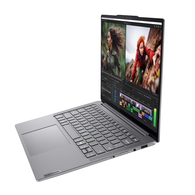 Lenovo Yoga Pro 7 14AHP9 z Ryzen 7 8845HS, RTX 3050. Ekran 14,5” 3K oraz obudowa Luna Grey łączą wydajność do projektów z eleganckim stylem.