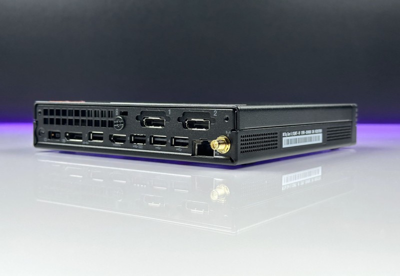 Lenovo ThinkCentre M75q Gen 5 Tiny z Ryzen 7 8700GE i Radeon 780M. Wydajny mini PC z Wi-Fi – w zestawie klawiatura, mysz i zasilacz. BOX.