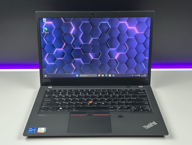 Lenovo ThinkPad T14 Gen 2 i5-1145G7, 14" FHD – biznesowy laptop do pracy mobilnej z klawiaturą US i obsługą polskich znaków.