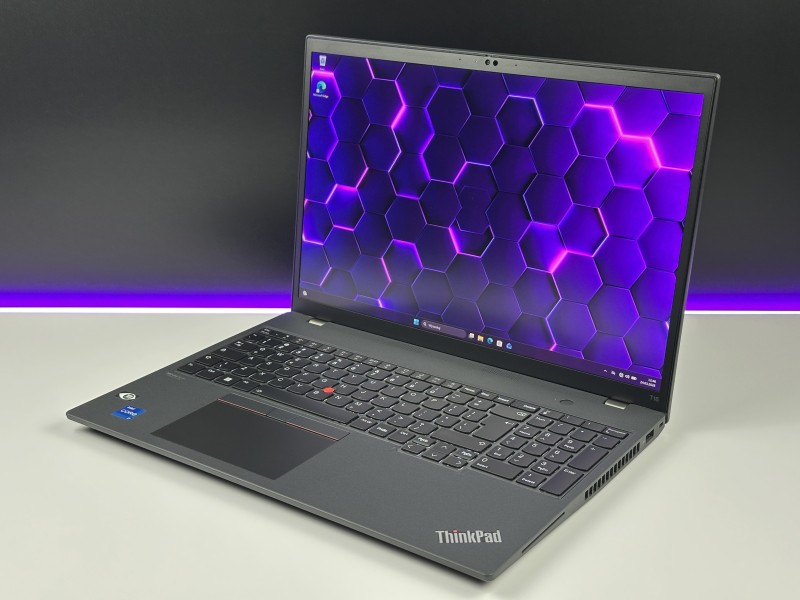 Lenovo ThinkPad T16 Gen 1 i7-1255U, 16" QHD+ – biznesowy laptop o wysokiej rozdzielczości do pracy biurowej, analitycznej i wielozadaniowej.