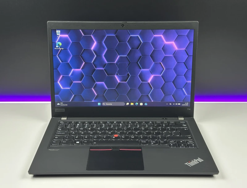 Lenovo ThinkPad T14 Gen 2 i5-1145G7, 14" FHD – biznesowy laptop do pracy biurowej i mobilnej, zapewniający stabilność i komfort użytkowania.