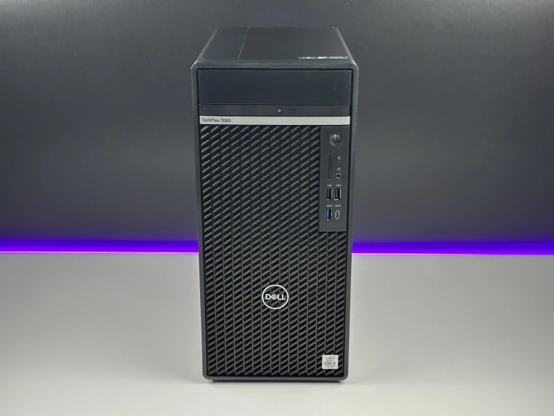 Dell OptiPlex 7080 Mini Tower - procesor i5-10500, Intel UHD Graphics 630, DVD – wydajny komputer biznesowy do biura i pracy wielozadaniowej.