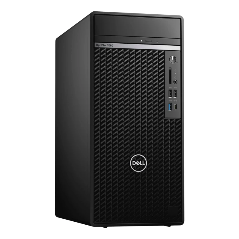 Dell OptiPlex 7080 Mini Tower - procesor i5-10500, Intel UHD Graphics 630, DVD – wydajny komputer biznesowy do biura i pracy wielozadaniowej.