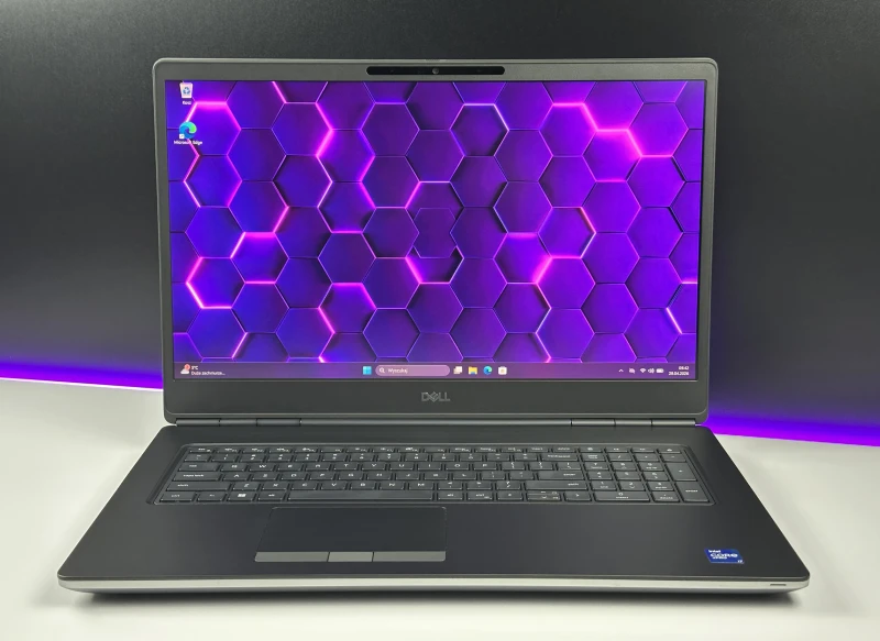 Dell Precision 7760 i7-11850H, RTX A3000, matryca 17,3" 4K 120Hz – mobilna stacja robocza do CAD, 3D i zaawansowanych projektów z klawiaturą US.