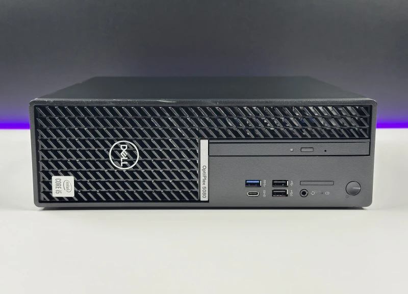 Dell OptiPlex 5080 SFF - i5-10600, Intel UHD Graphics 630. Kompaktowy komputer z napędem DVD i wydajnym procesorem 10. generacji.