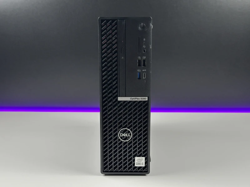 Dell OptiPlex 5080 SFF - i5-10600, Intel UHD Graphics 630. Kompaktowy komputer z napędem DVD i wydajnym procesorem 10. generacji.