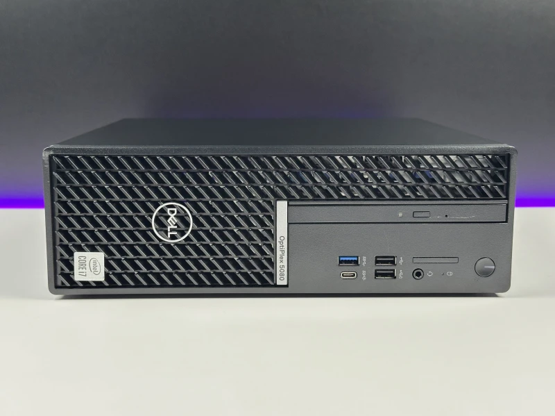 Dell OptiPlex 5080 SFF - i7-10700, Intel UHD Graphics 630, DVD. Komputer biznesowy z obsługą pamięci DDR4 i szybkich dysków PCIe NVMe.