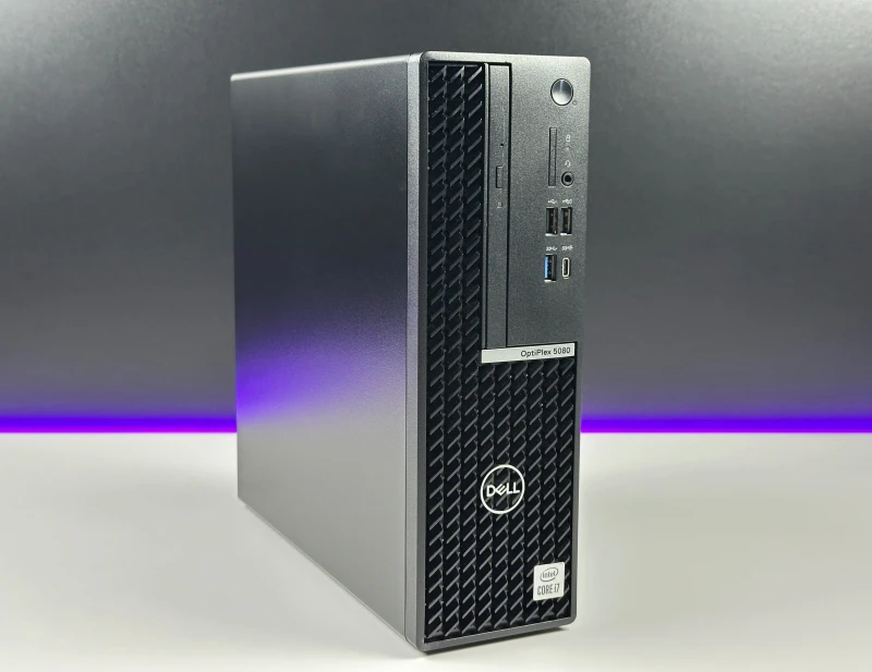 Dell OptiPlex 5080 SFF - i7-10700, Intel UHD Graphics 630, DVD. Komputer biznesowy z obsługą pamięci DDR4 i szybkich dysków PCIe NVMe. Dell OptiPlex 5080 SFF - i7-10700, Intel UHD Graphics 630, DVD. Komputer biznesowy z obsługą pamięci DDR4 i szybkich dysków PCIe NVMe.