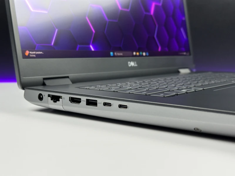 Dell Precision 7770 - i9-12950HX, 64GB CAMM, RTX A4500. Stacja robocza z wydajnym systemem chłodzenia do pracy pod dużym obciążeniem.