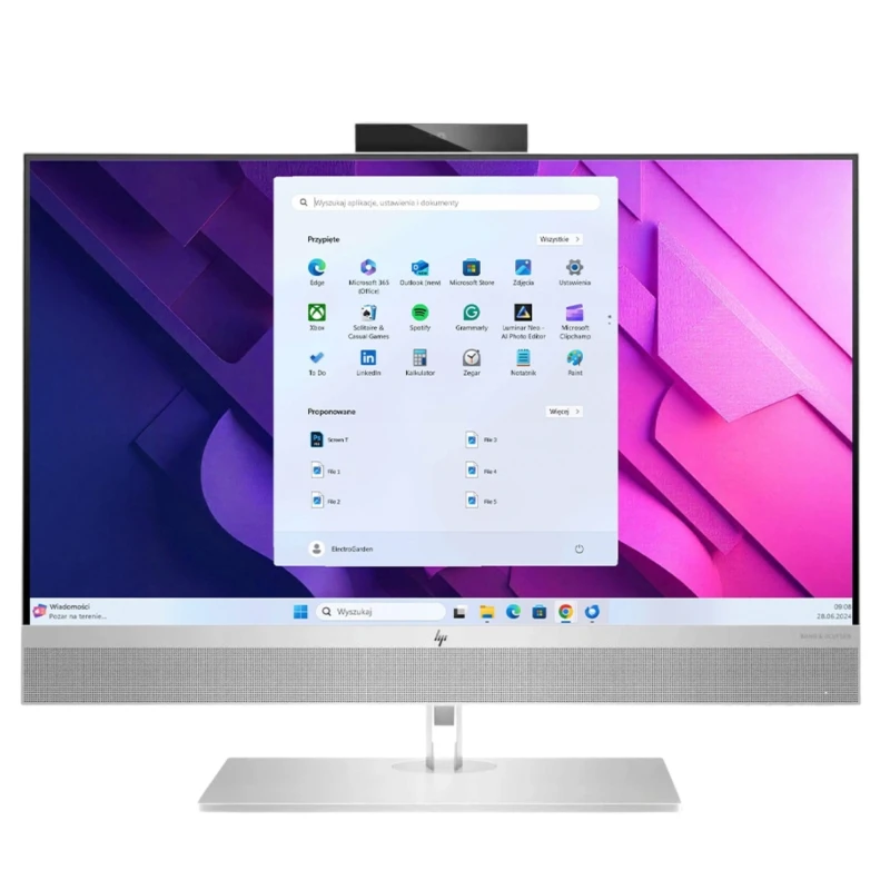 HP EliteOne 800 G6 AIO - i5-10500, 23.8" FHD dotyk, kamera, Wi-Fi. Elegancki komputer All-in-One z regulowaną podstawą i cienkimi ramkami.