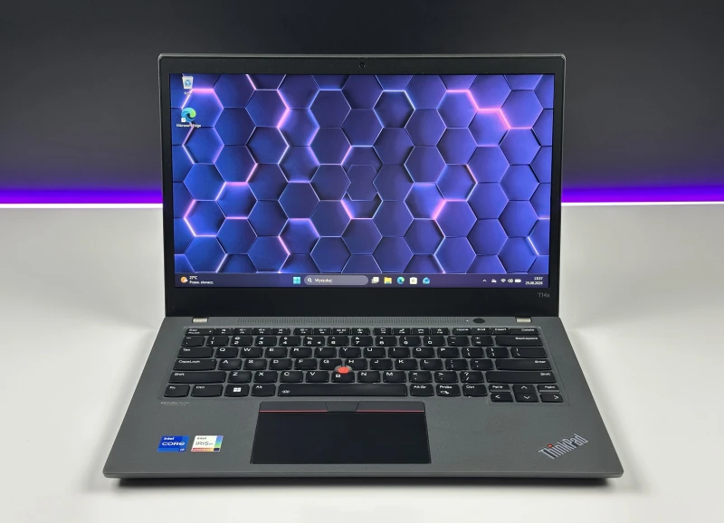 Lenovo ThinkPad T14s Gen 2 i7-1165G7 16GB RAM. Wydajny laptop biznesowy z ekranem FHD do analiz, dokumentów i pracy zdalnej.