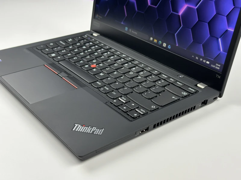 Lenovo ThinkPad T14 Gen 2 z i5-1145G7, grafiką Intel Iris Xe i ekranem 14" FHD. Lekki laptop biznesowy z pamięcią DDR4 i obsługą Thunderbolt 4.
