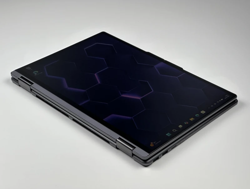 Yoga 7 2in1 16IML9 z Ultra 5 125U. Dotykowy ekran 16” FHD+ i zawias 360° zapewniają komfort pracy, tworzenia i rozrywki w trybie laptopa i tabletu.