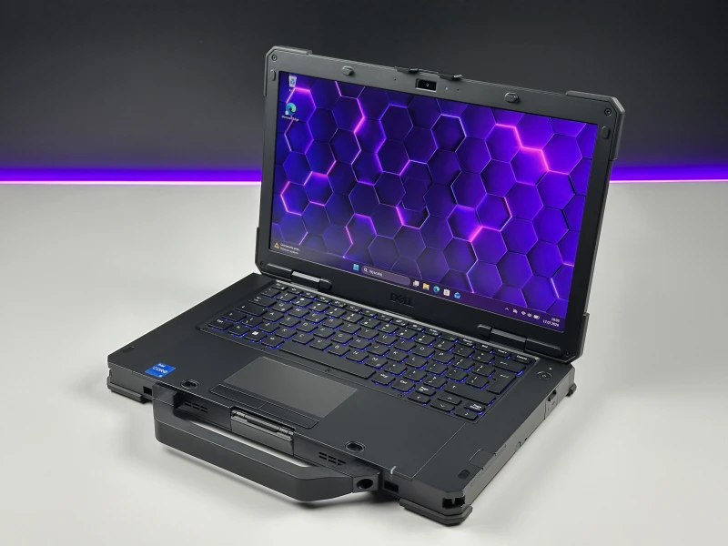 Dell Latitude 5430 Rugged z i5-1145G7, 14" FHD i Intel Iris Xe. Wzmocniony laptop terenowy z podświetlaną klawiaturą RGB i uszczelnionymi portami.