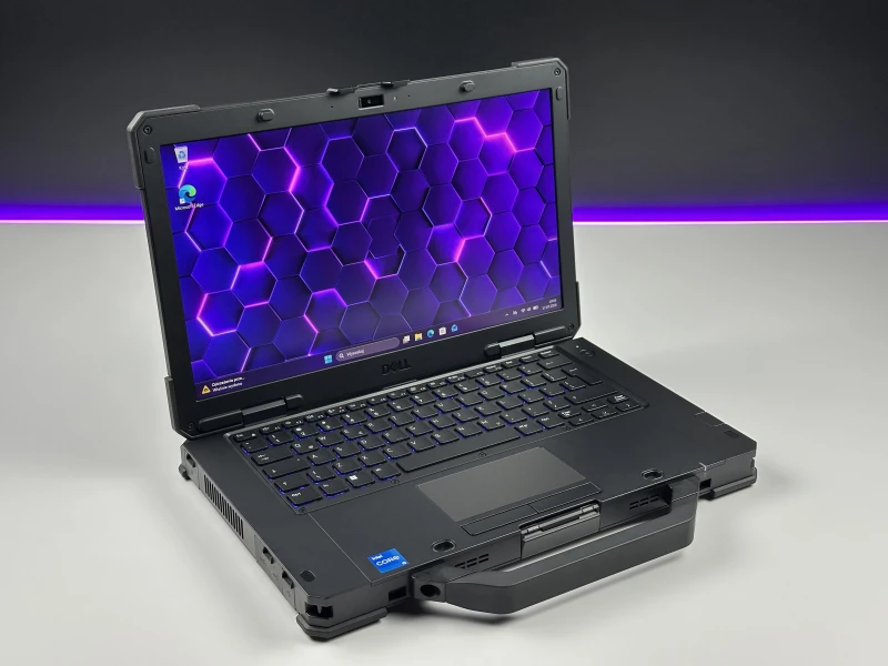 Dell Latitude 5430 Rugged z i5-1145G7, 14" FHD i Intel Iris Xe. Wzmocniony laptop terenowy z podświetlaną klawiaturą RGB i uszczelnionymi portami.