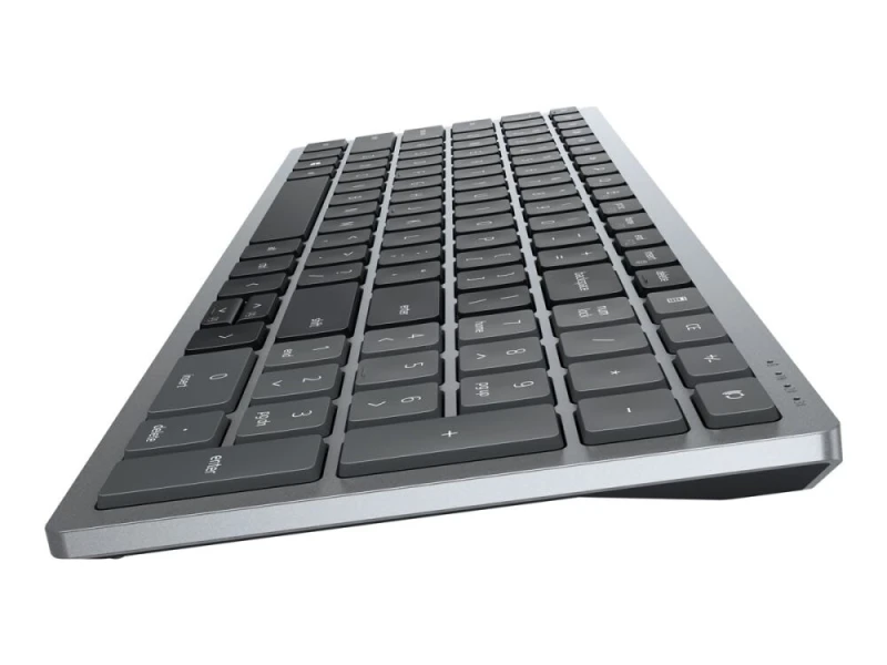 Dell KB740 – bezprzewodowa klawiatura z obsługą wielu urządzeń. Łączność Bluetooth/2.4 GHz, wygodny układ klawiszy i elegancka konstrukcja.