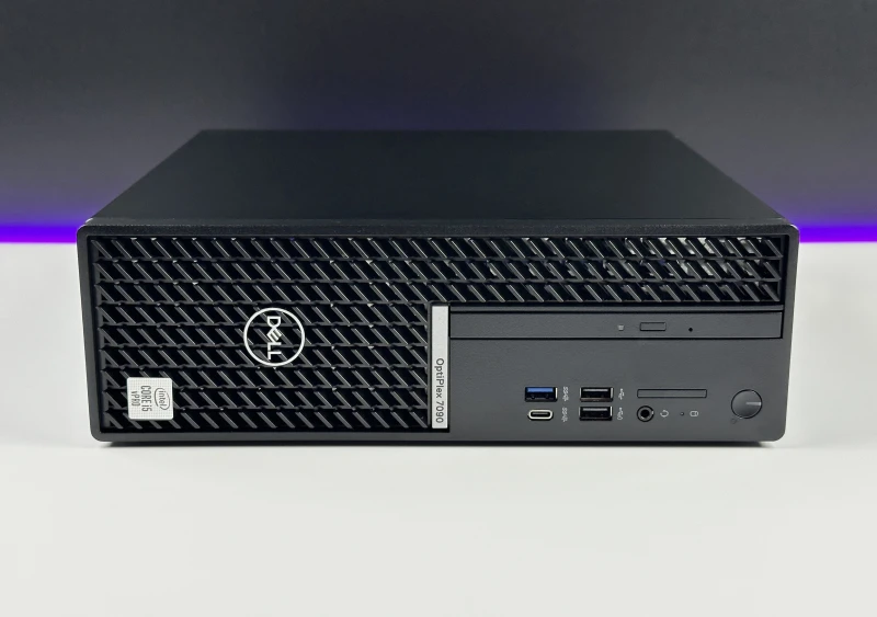 Dell OptiPlex 7090 SFF i5-10500, napęd DVD. Komputer biznesowy z kompaktową obudową, obsługą dysków M.2 i solidnym zapleczem portów.