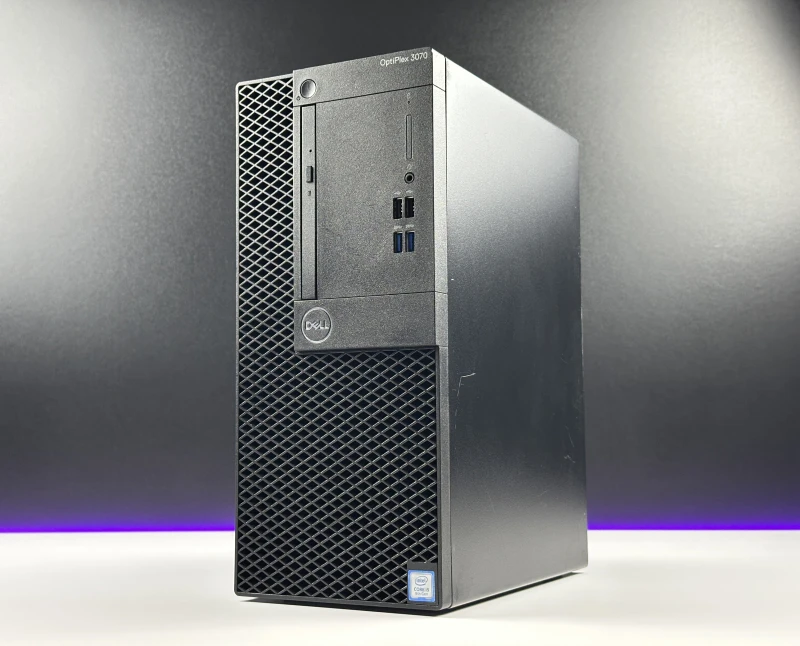 Dell OptiPlex 3070 Mini Tower i5-9500, Intel UHD Graphics 630, DVD. Komputer biznesowy z portami USB, HDMI i DisplayPort.