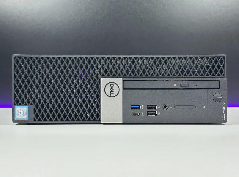 Dell OptiPlex 7070 SFF z i5-9500, zintegrowaną grafiką i napędem DVD – komputer biurowy zapewniający wydajność, niezawodność i funkcjonalność.