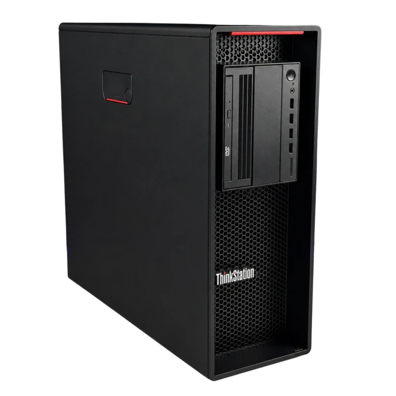 Lenovo ThinkStation P520 Tower z Xeon W-2223, 32GB RAM, SSD 512GB i RTX A4000. Stacja robocza z 8 slotami RAM i szeroką rozbudową PCIe.
