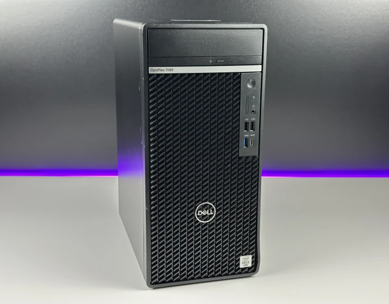 Dell OptiPlex 7080 Mini Tower - procesor i5-10500, Intel UHD Graphics 630, DVD – wydajny komputer biznesowy do biura i pracy wielozadaniowej.